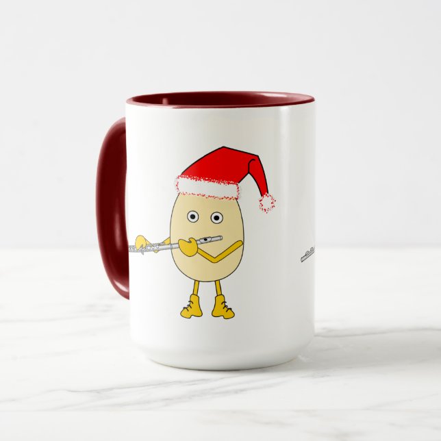 Santa Hat Flute Egghead Mug (Front Left)