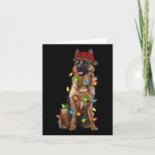 Santa Hat German Shepherd Dog Christmas German She Card