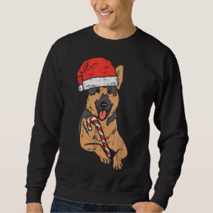 Santa Hat German Shepherd Dog Christmas Sweatshirt