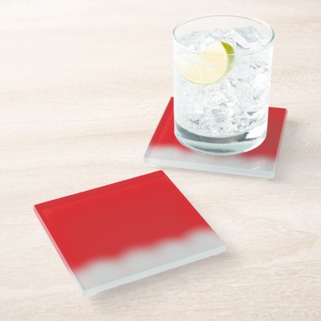 Santa Hat Glass Coaster (Angled)
