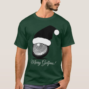Santa Hat Golf Ball Christmas  T-Shirt