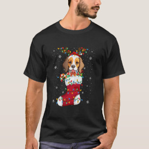 Santa Hat Havanese Puppy Dog In Socks Xmas Tree Li T-Shirt