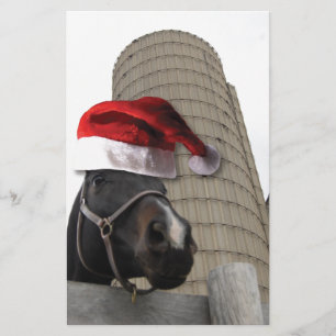 Santa Hat Horsey Stationery