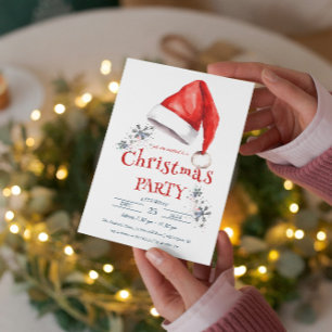 Santa Hat I Christmas Party Invitation