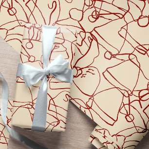 Santa Hat Jumble An Elegant Understated Christmas Wrapping Paper