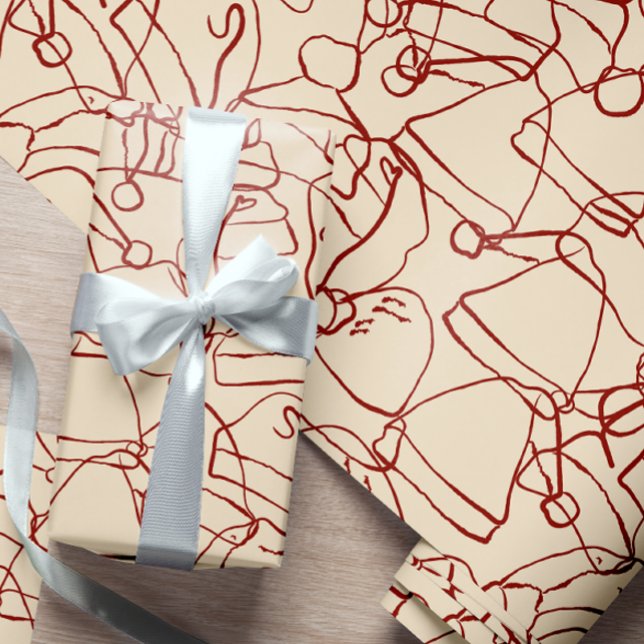 Santa Hat Jumble An Elegant Understated Christmas  Wrapping Paper (Creator Uploaded)