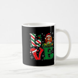 Santa Hat Love Cavalier King Charles Spaniel Dog X Coffee Mug