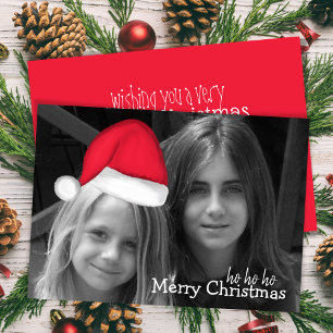 Santa Hat (moveable) Photo Greeting card