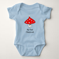 Santa Hat Mushroom Baby Bodysuit