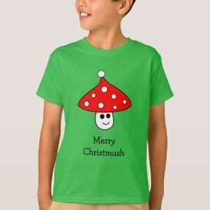 Santa Hat Mushroom T-Shirt (Child)