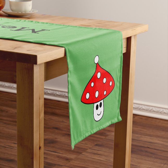 Santa Hat Mushroom Table Runner (In Situ)