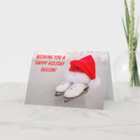 Santa Hat on Figure Skates