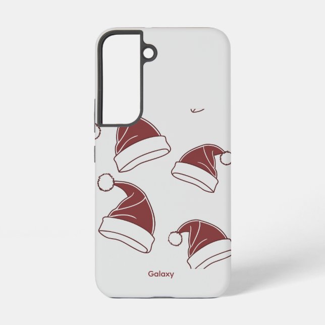 Santa hat pattern slim fit Galaxy S22 case (Back)