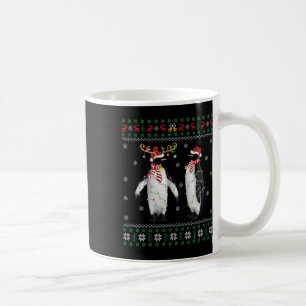 Santa Hat Penguin Bird Xmas Lighting Ugly Penguin Coffee Mug