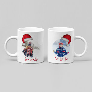 Santa Hat Photo Christmas Ho Ho Ho  Coffee Mug