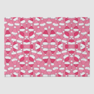 Santa hat pink christmas tissue paper