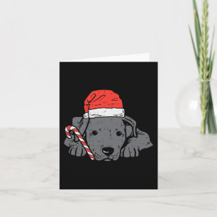 Santa hat pitbull pit dog christmas xmas women kid card