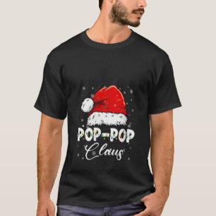 Santa Hat Reindeer Christmas Lights Decor Poppop C T-Shirt