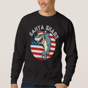 Santa Hat Shark Sweatshirt