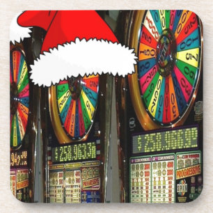 Santa Hat Slot Machines Coaster