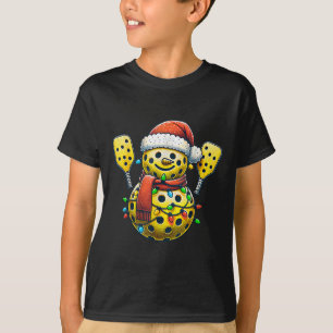 Santa Hat Snowman Family Matching Ckleball Christm T-Shirt