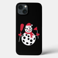 Santa Hat Snowman Family Xmas Matching Pickleball