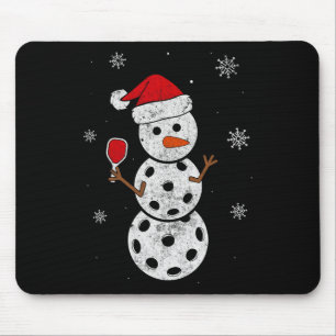 Santa Hat Snowman Gifts For Xmas Fun Pickleball Ch Mouse Pad