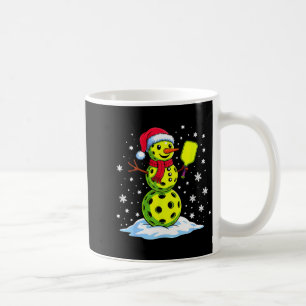 Santa Hat Snowman Xmas Ckleball Lover Christmas Coffee Mug
