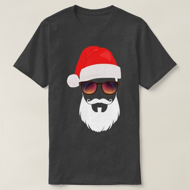 Santa Hat Sunglasses Beard Santa Presentidee   1  T-Shirt (Design Front)