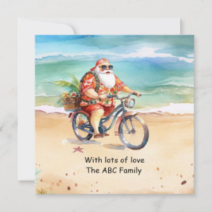 Santa Hat Sunglasses Summer Christmas In July Holiday Card