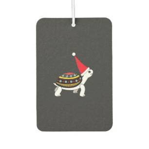 Santa Hat Tortoise - Vintage Sea Turtle Xmas Ugly Car Air Freshener