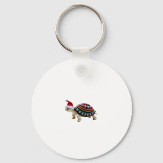 Santa Hat Tortoise - Vintage Sea Turtle Xmas Ugly  Key Ring