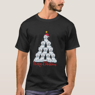 Santa Hat Ugly Xmas Funny Bichon Frise Dog Christm T-Shirt