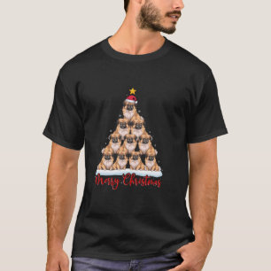 Santa Hat Ugly Xmas Funny Pekingese Dog Christmas T-Shirt