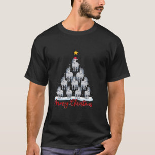 Santa Hat Ugly Xmas Funny Unicorn Christmas Tree T-Shirt