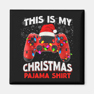 Santa Hat Video Gamer Shirt, This Is My Christmas  Magnet