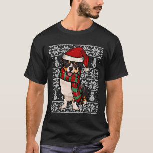 Santa Hat Xmas Cardigan Welsh Corgi Ugly Christmas T-Shirt