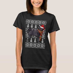 Santa Hat Xmas Schipperke Ugly Christmas T-Shirt