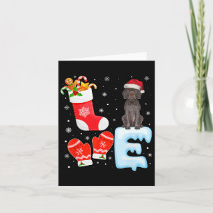 Santa Hat Xmas Stocking German Shorthaired Pointer Card