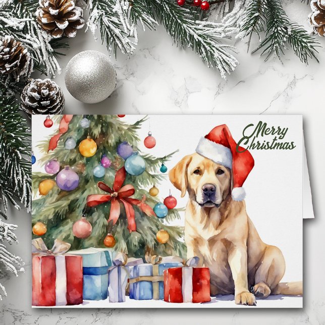 Santa Hat Yellow Labrador Retriever Christmas (Creator Uploaded)