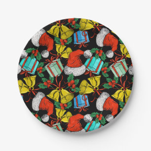 Santa Hats And Presents_GC Custom Paper Plates
