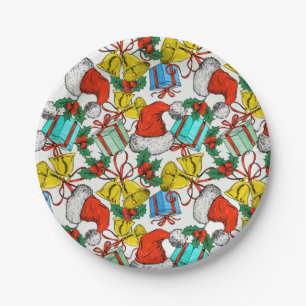 Santa Hats And Presents _GC Custom Paper Plates
