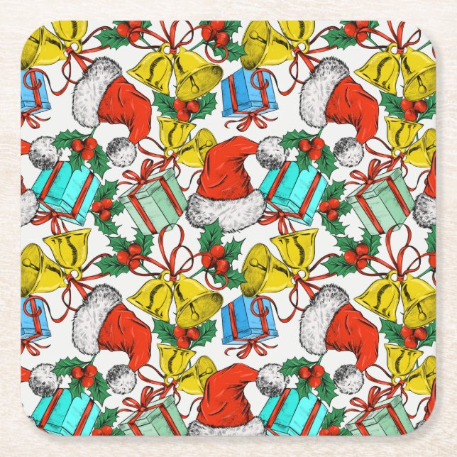 Santa Hats And Presents_GC - Paper Coaster (Front)