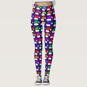 santa hats leggings