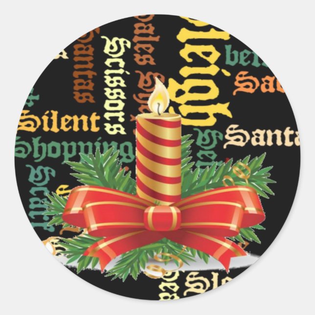 Santa Have a Nice Day and a Better Night.jpg Classic Round Sticker (Front)