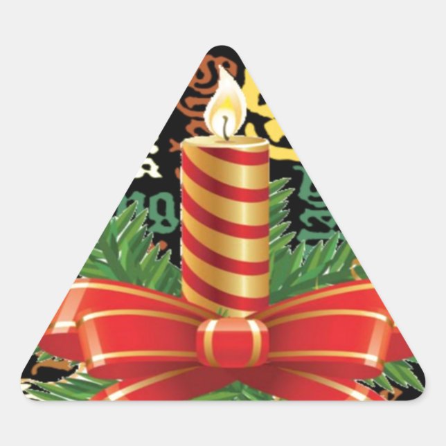 Santa Have a Nice Day and a Better Night.jpg Triangle Sticker (Front)