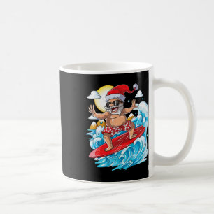 Santa Hawaiian Surfing T Shirt Christmas Summer Su Coffee Mug