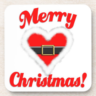 santa heart coaster