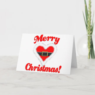 santa heart holiday card