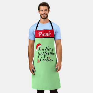 Santa Here Just For Cookies Personalised Custom Ap Apron